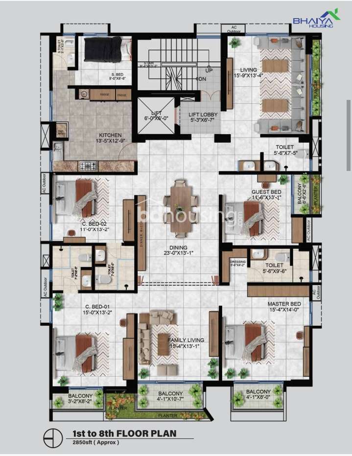 Chowdhury's Velvet Vista, Apartment/Flats at Jolshiri Abason
