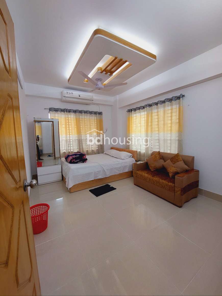 Modern Furnished 1-Bedroom Apartment Rent in Bashundhara R/A, Apartment/Flats at Bashundhara R/A