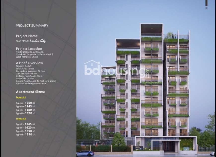ASSK AMARI LONDON CITY, Apartment/Flats at Rampura