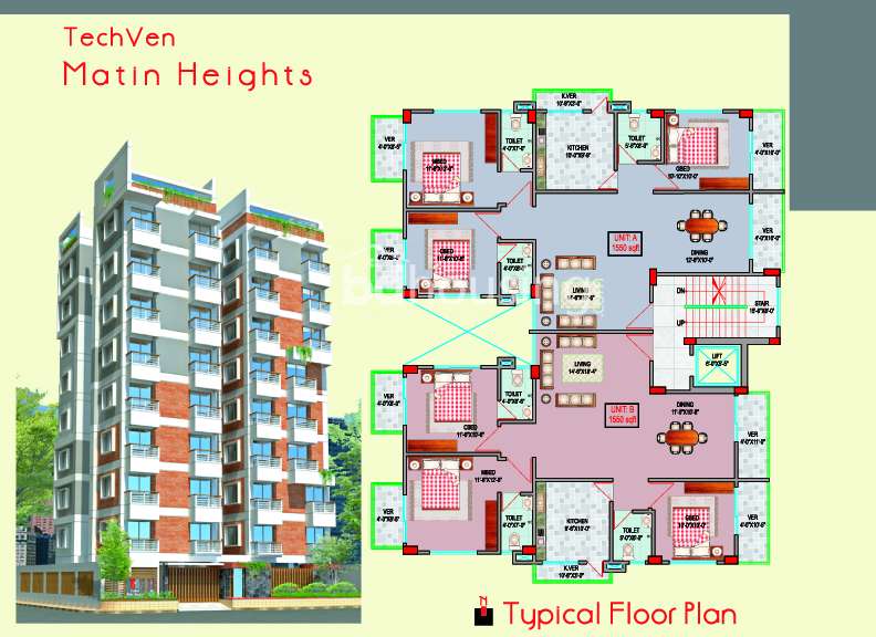 Matin Heights, Apartment/Flats at Banasree