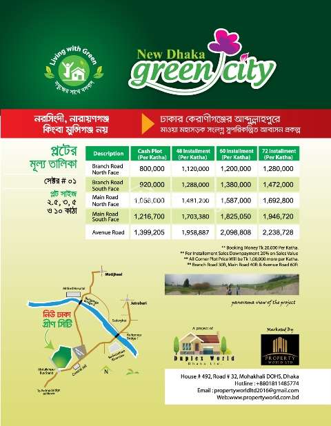 New Dhaka Green City, Residential Plot at Keraniganj