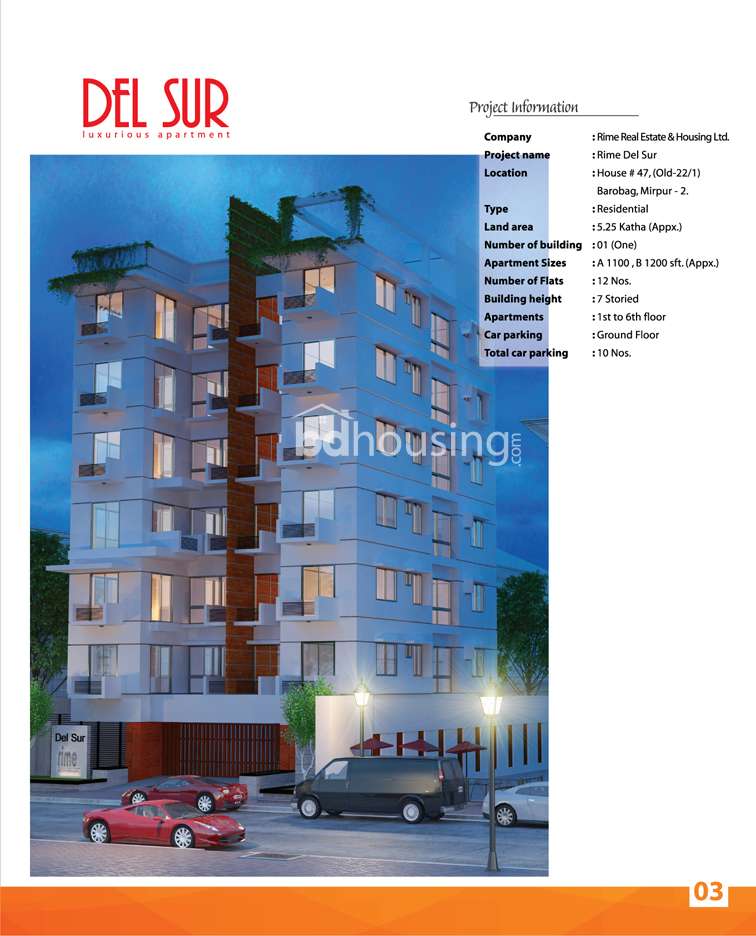 Rime Del Sur, Apartment/Flats at Mirpur 2