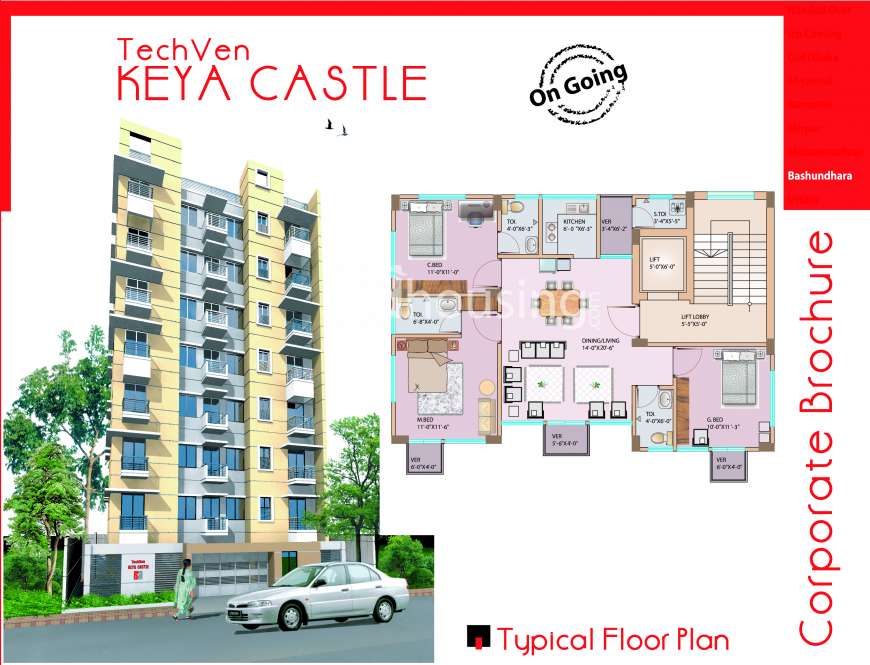 TVPL keya castal, Apartment/Flats at Bashundhara R/A