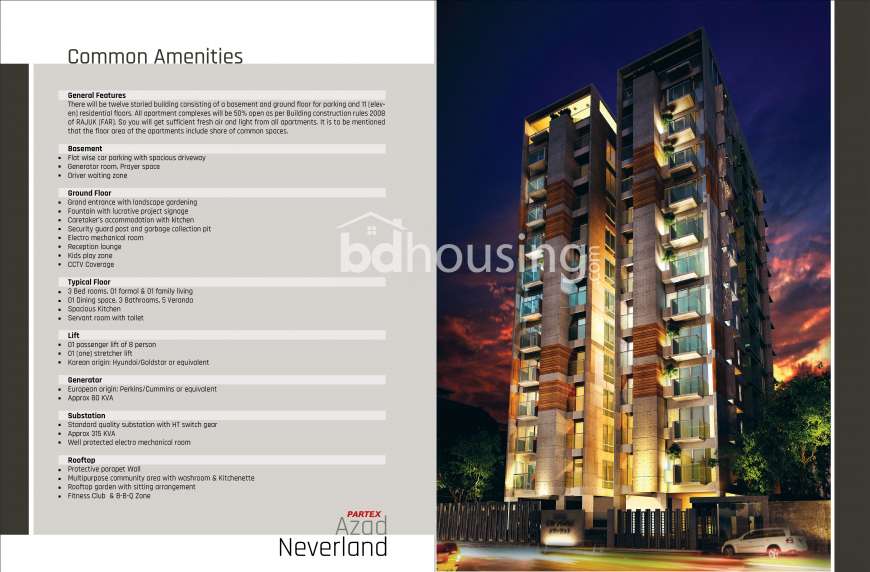 Partex Azad Neverland, Apartment/Flats at Banani