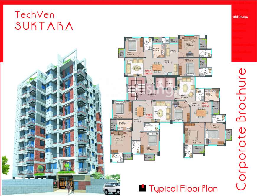 Techven Suktara, Apartment/Flats at Tikatuli