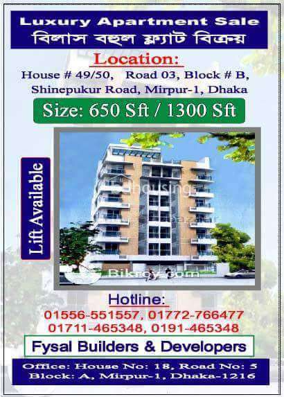 Place of Badrnnesa, Apartment/Flats at Mirpur 1