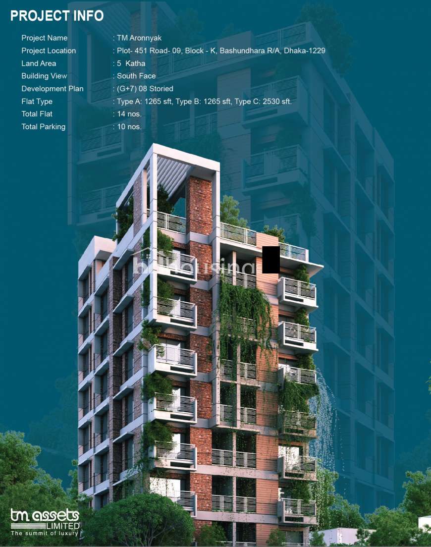 TM Aronnyak, Apartment/Flats at Bashundhara R/A