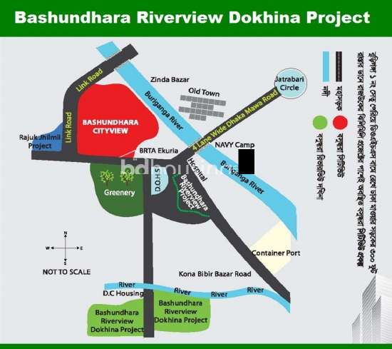 River view B Block, Residential Plot at Bashundhara R/A