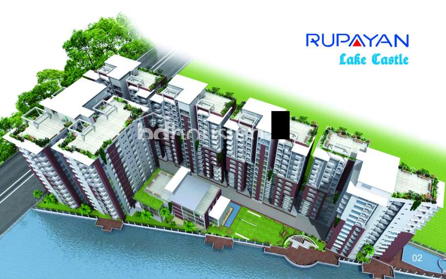 Rupayan Lake Castle, Apartment/Flats at Bashundhara R/A