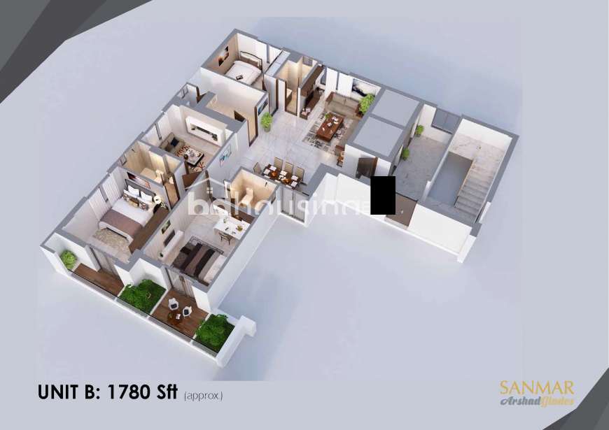 SANMAR ARSHAD PARK., Apartment/Flats at Bashundhara R/A