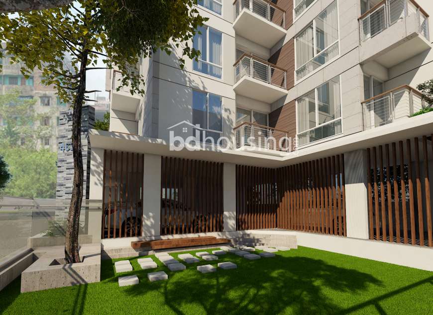 2450sft Apt with Gas & Lawn, Apartment/Flats at Bashundhara R/A