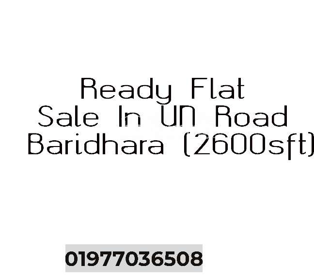 2600sft Ready Flat Sale @ Un Road Baridhara , Apartment/Flats at Baridhara