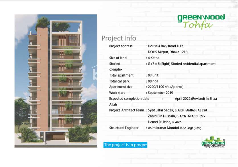 Greenwood Tofa, Apartment/Flats at Mirpur DOHS