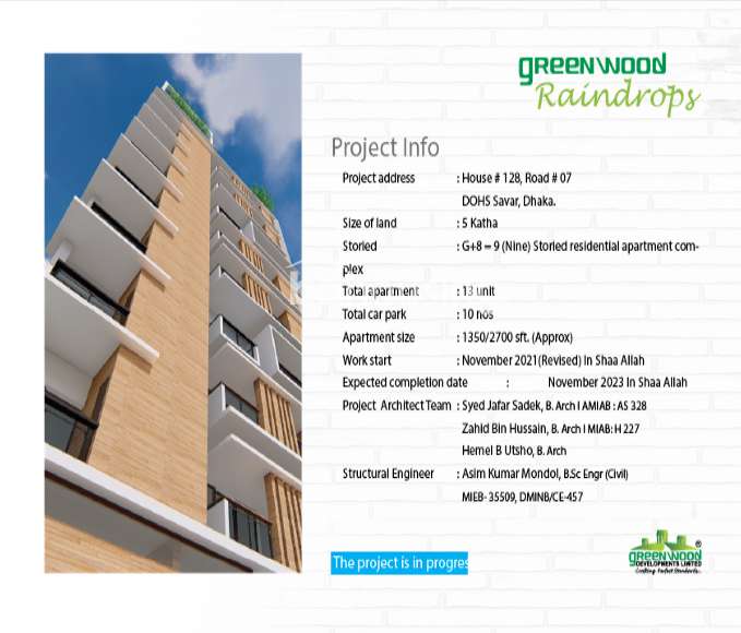 Greenwood Raindrops, Apartment/Flats at Savar