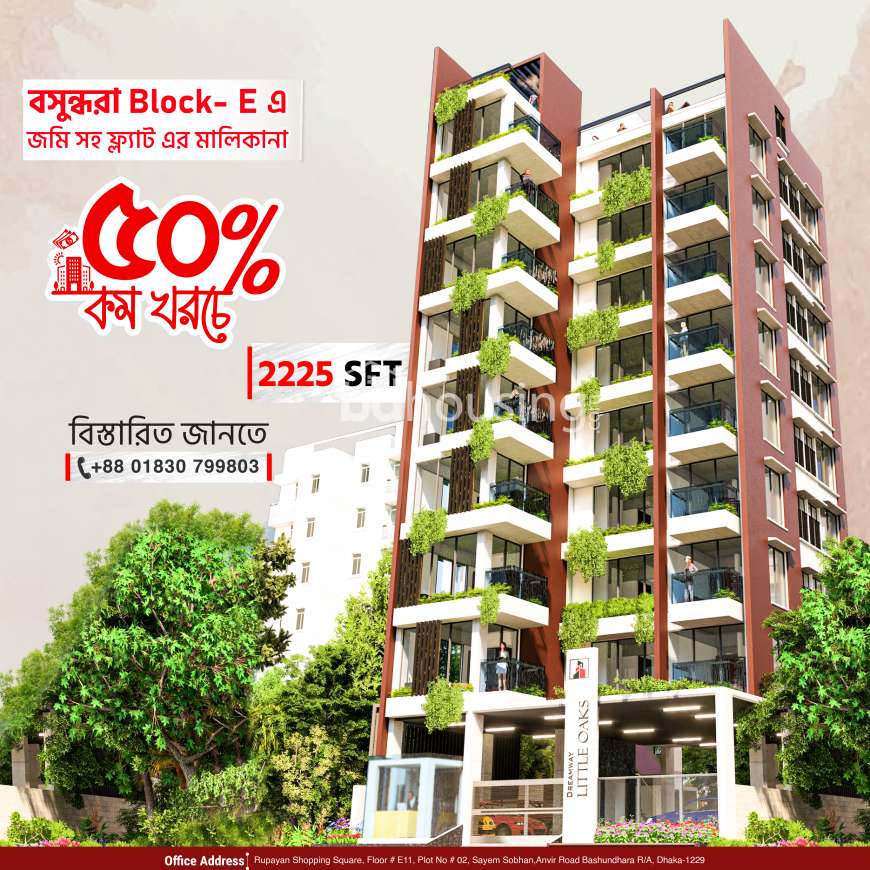 Bashundhara Block- E (2225sft Flat) 50% Low Cost, Apartment/Flats at Bashundhara R/A