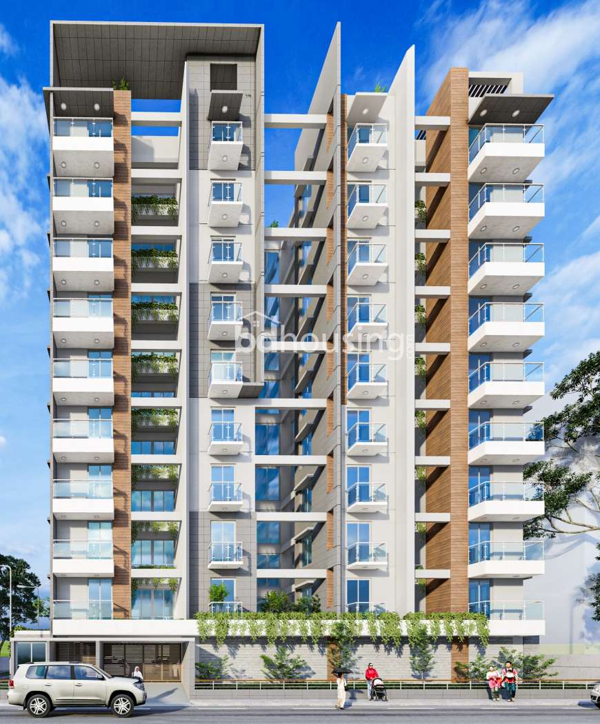 4 Bed 2190 sft Corner Apartment @ K Block, Apartment/Flats at Bashundhara R/A
