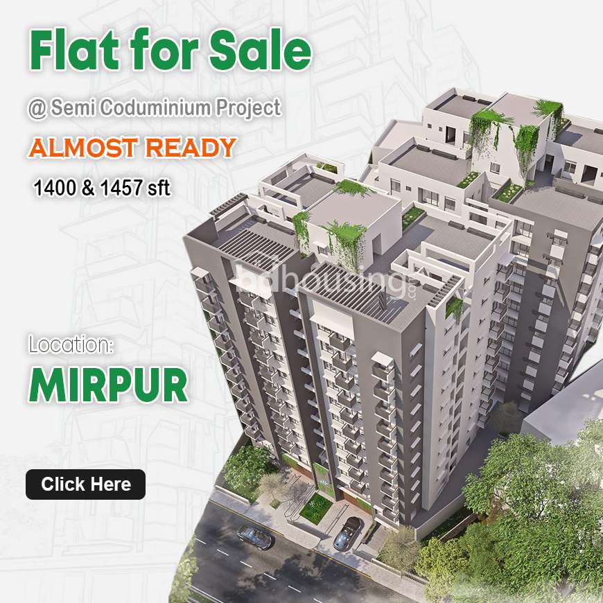 1457 sft flat at Semi Condominium, Apartment/Flats at Mirpur 2