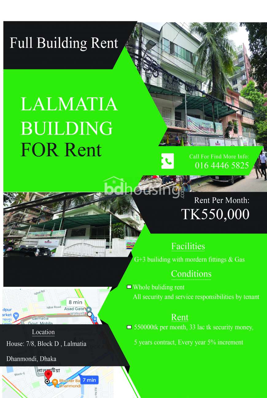 The entire building will be rented, Apartment/Flats at Lalmatia