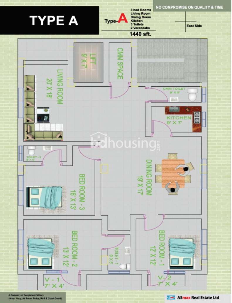 ASmax Real Estate Ltd, Apartment/Flats at Dhanmondi