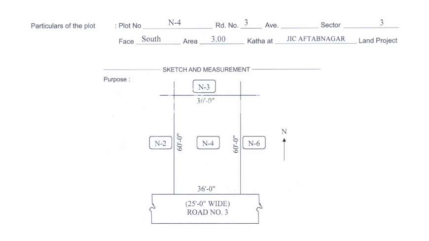 Aftab Nagar Land Project; 3 Katha; South Facing; Next to Corner Plot, Residential Plot at Badda