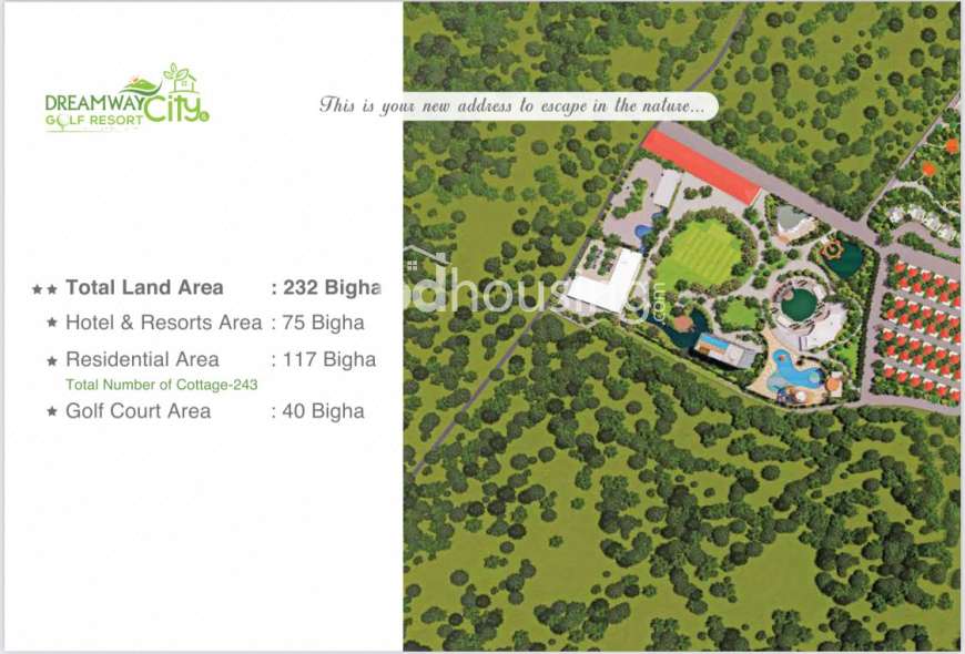 DREAMWAY CITY & GOLF RESORT, Residential Plot at Bimanbondor