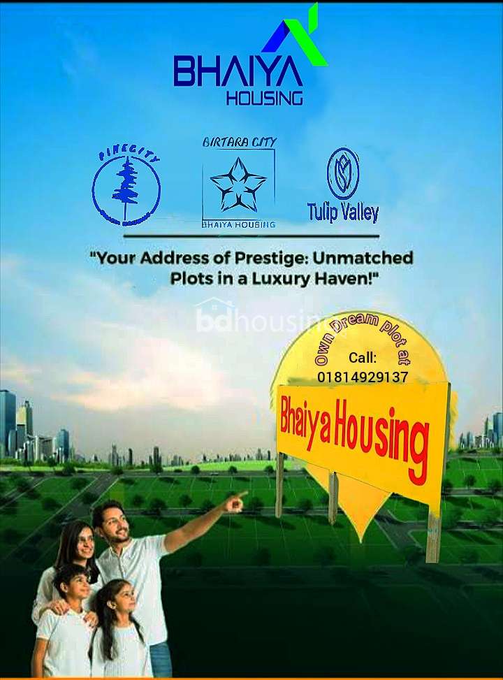 Pine city, Birtara City, Tulip Valley , Residential Plot at Purbachal