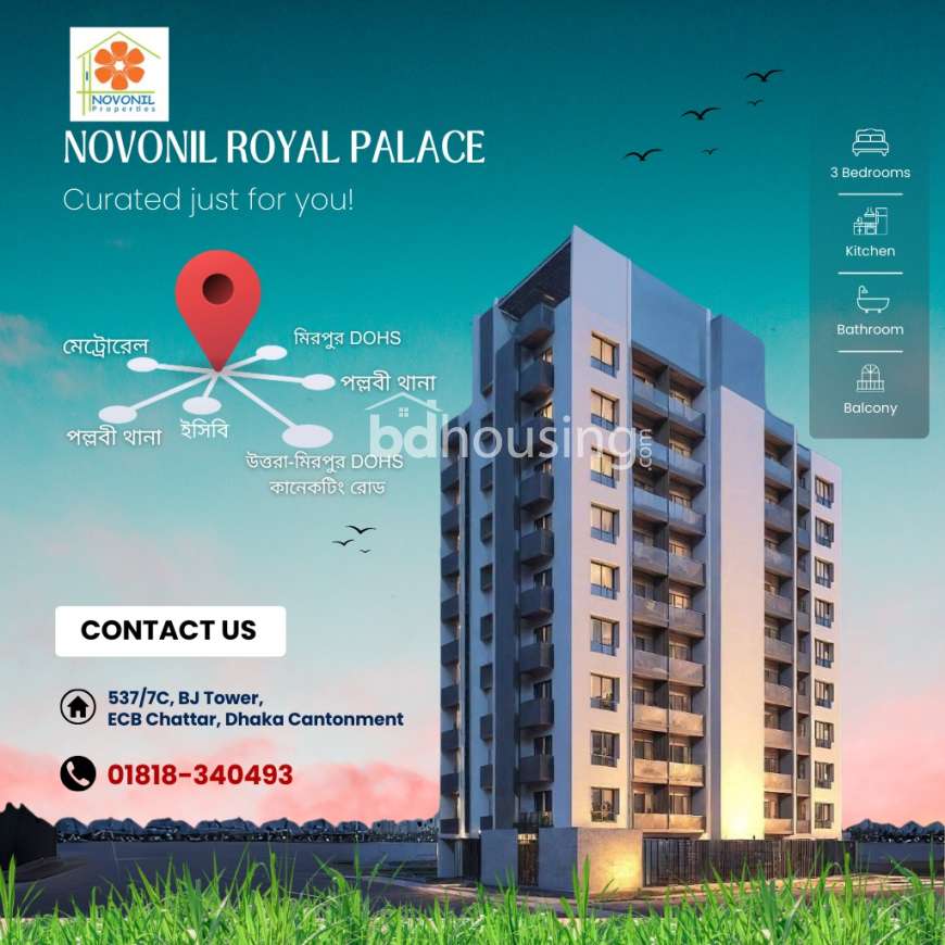 Novonil Royal Palace, Land Sharing Flat at Pallabi