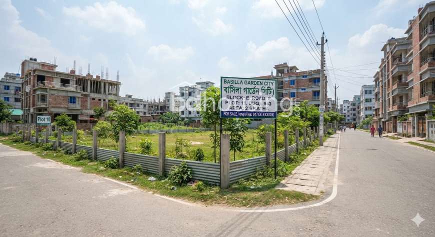 BASILLA GARDEN CITY, PLOT: 11, ROAD: 2, BLOCK: E, DHAKA CITY DUG NUMBER: 943, 2.5 KATHA, 80 LAKH TAKA KATHA,, Residential Plot at Mohammadpur