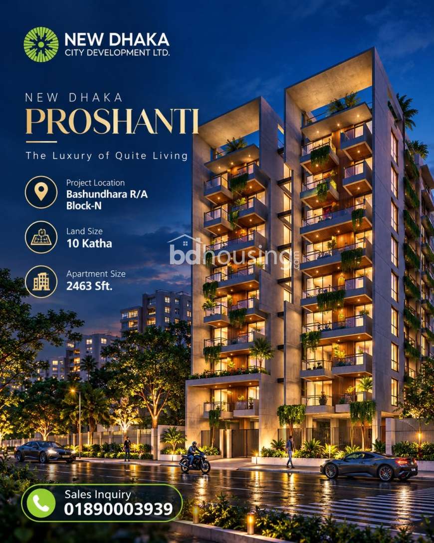 New Dhaka Proshanti , Apartment/Flats at Bashundhara R/A