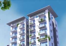  Aftabnagar south face 1350 sft flat with free garden space Apartment/Flats at 