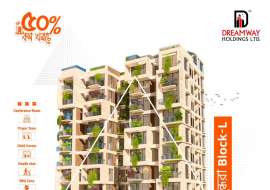 বসুন্ধরা ব্লক-L এ ৫০% কম খরচে 1450sft ফ্ল্যাট  Apartment/Flats at Bashundhara R/A, Dhaka