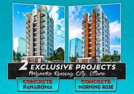 1400 sqft, 3 Beds Exclusive Apartments for Sale in Uttara, Priyanka Runway City Apartment/Flats at 