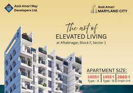 1405 sqft, 3 Beds, 3 Baths, 3 Ver, Under Construction Apartment Flats for Sale at Aftab Nagar Apartment/Flats at 